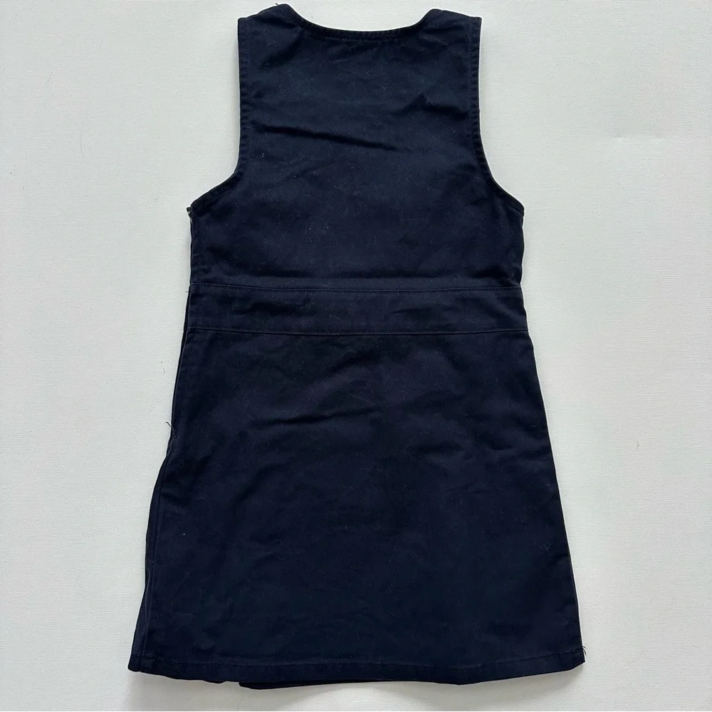 French Toast Navy Uniform Dress with Striped Bow Size 6